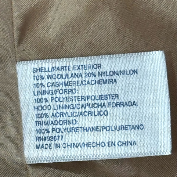 St. John’s Bay Petite Cashmere Blend Hooded Toggle Coat Caramel Latte NWT PL - Picture 16 of 16